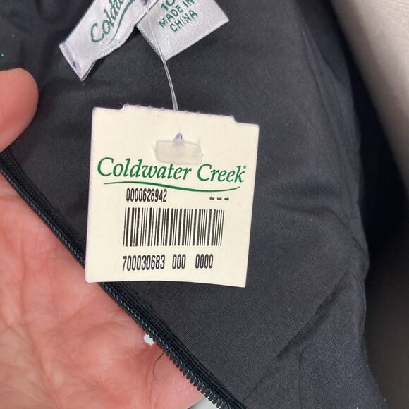 Coldwater Creek Womens Black Moody Floral Sleeveless Formal Party Dress 10 New - Picture 5 of 9